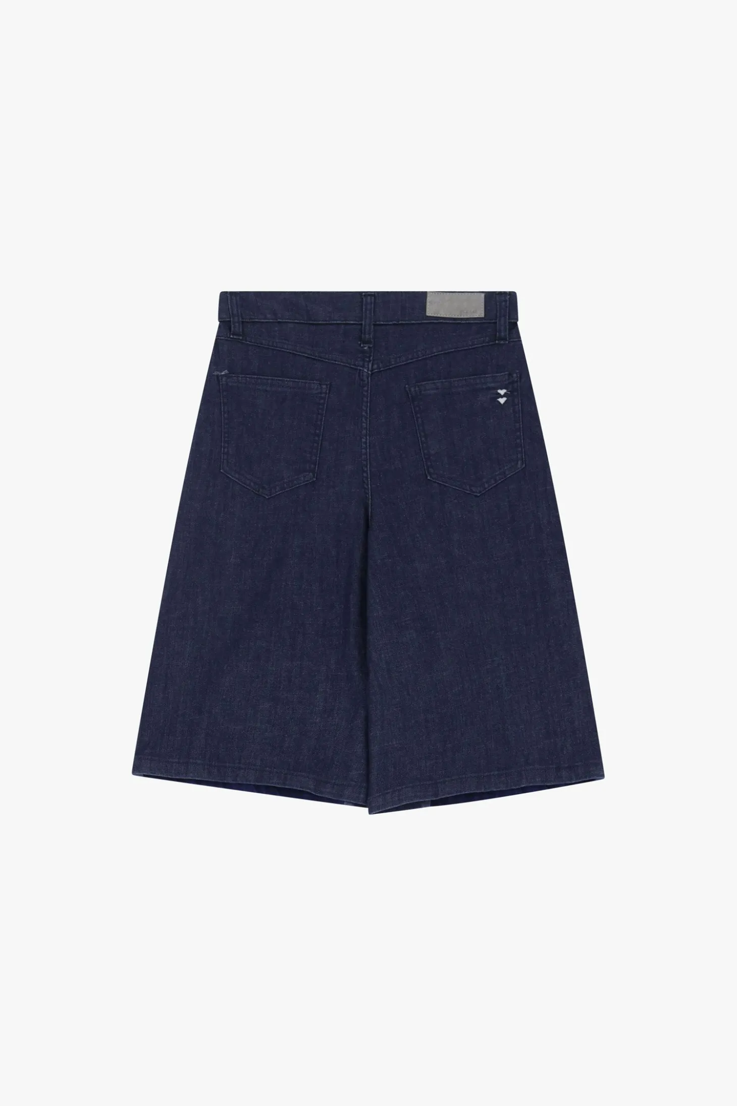 Bermuda in denim al ginocchio a cinque tasche