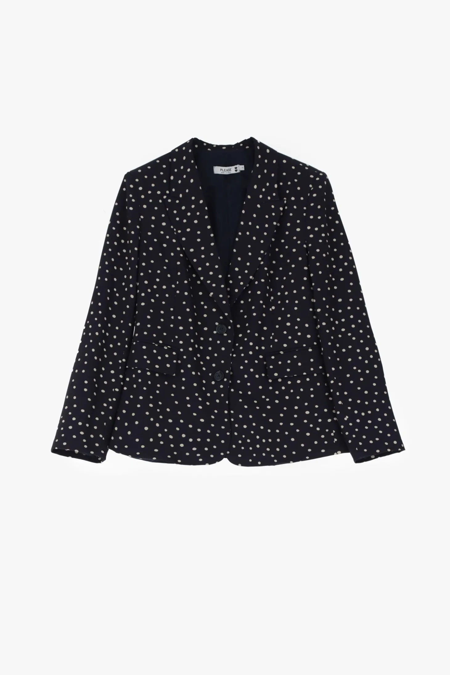 Blazer con bottoni e fantasia