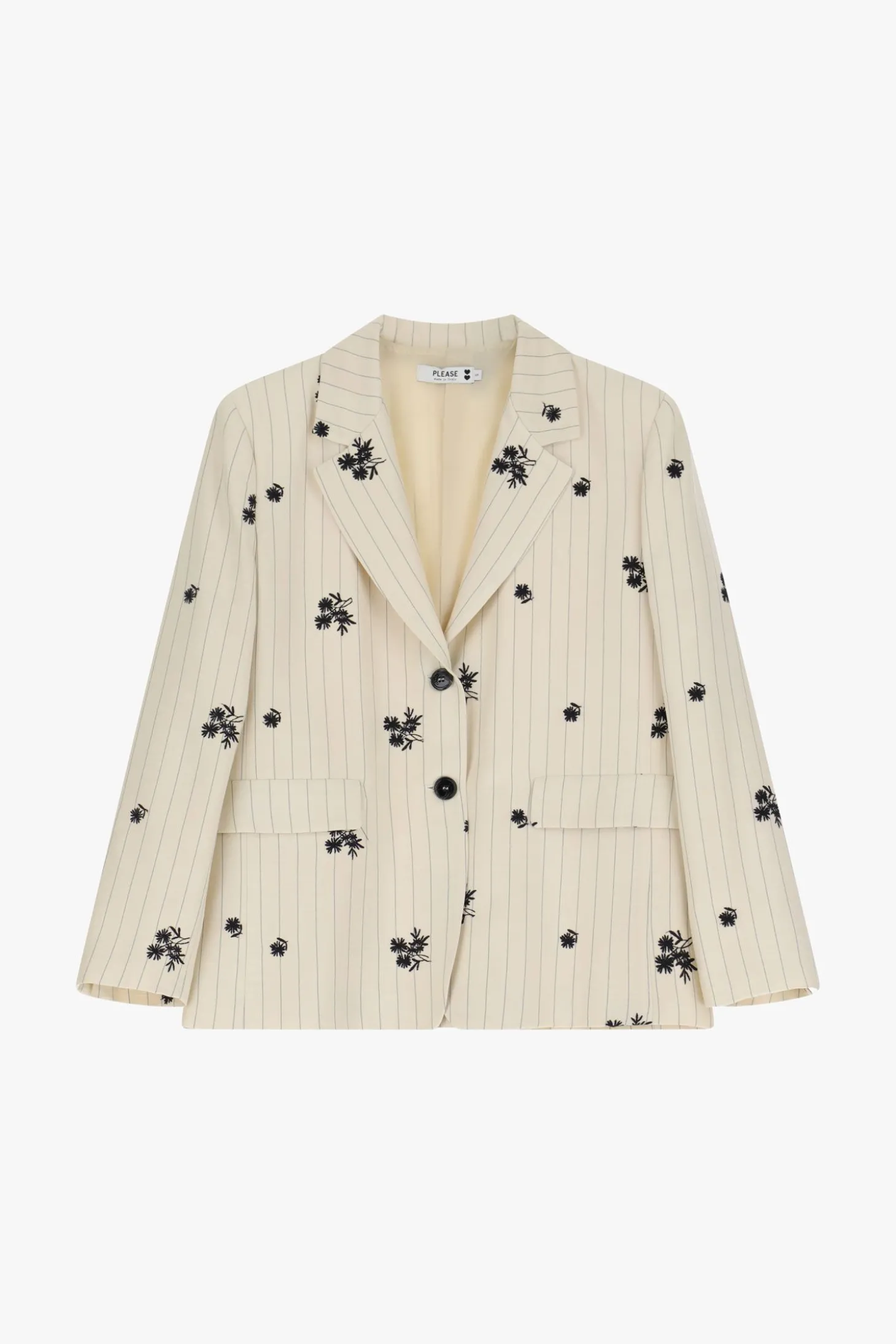 Blazer con bottoni e stampa floreale