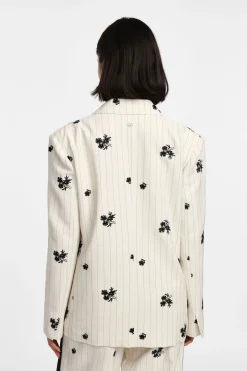 Blazer con bottoni e stampa floreale