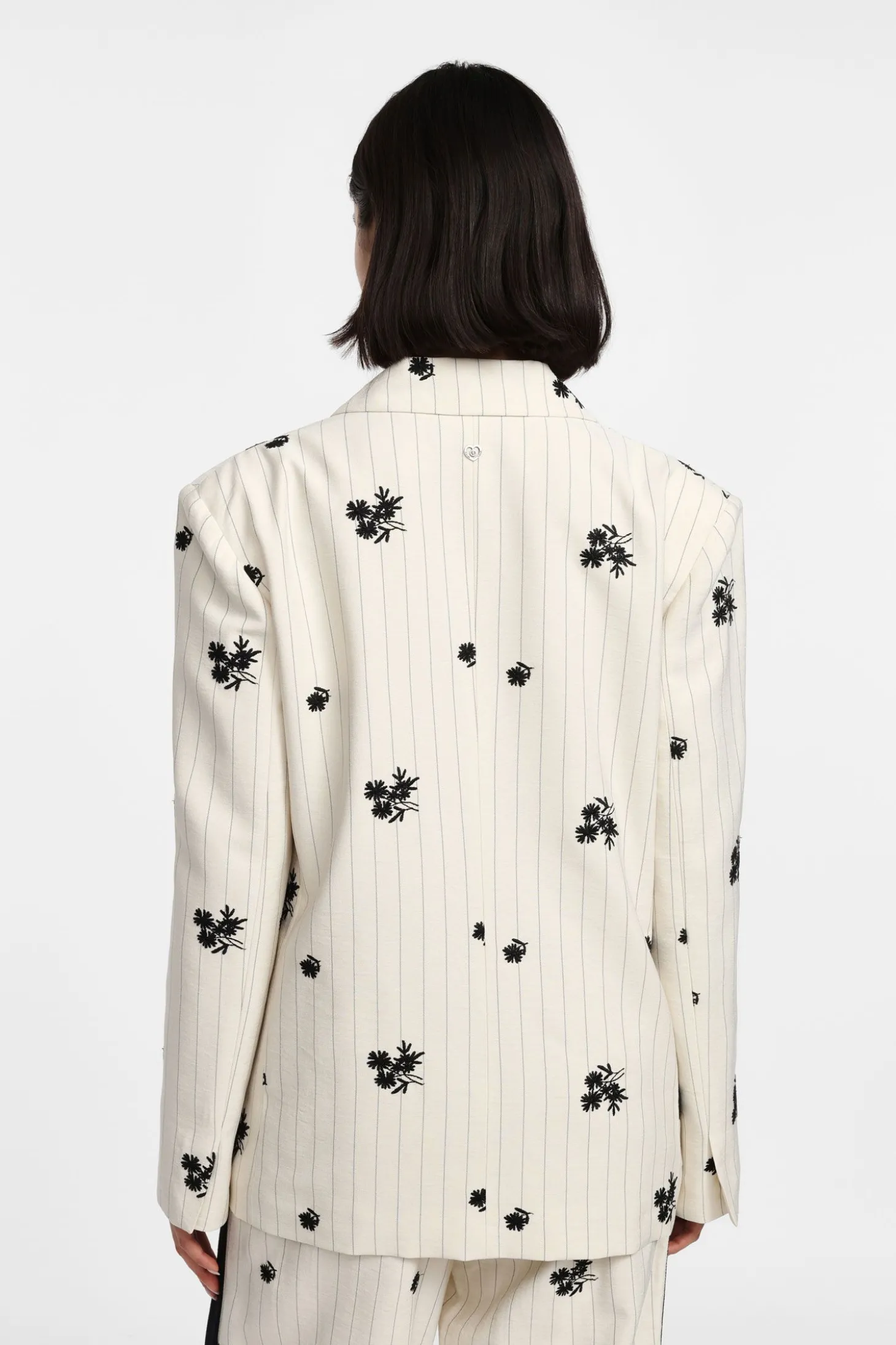 Blazer con bottoni e stampa floreale
