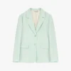 Blazer gessato monopetto con tasche