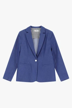 Blazer melange con bottone frontale