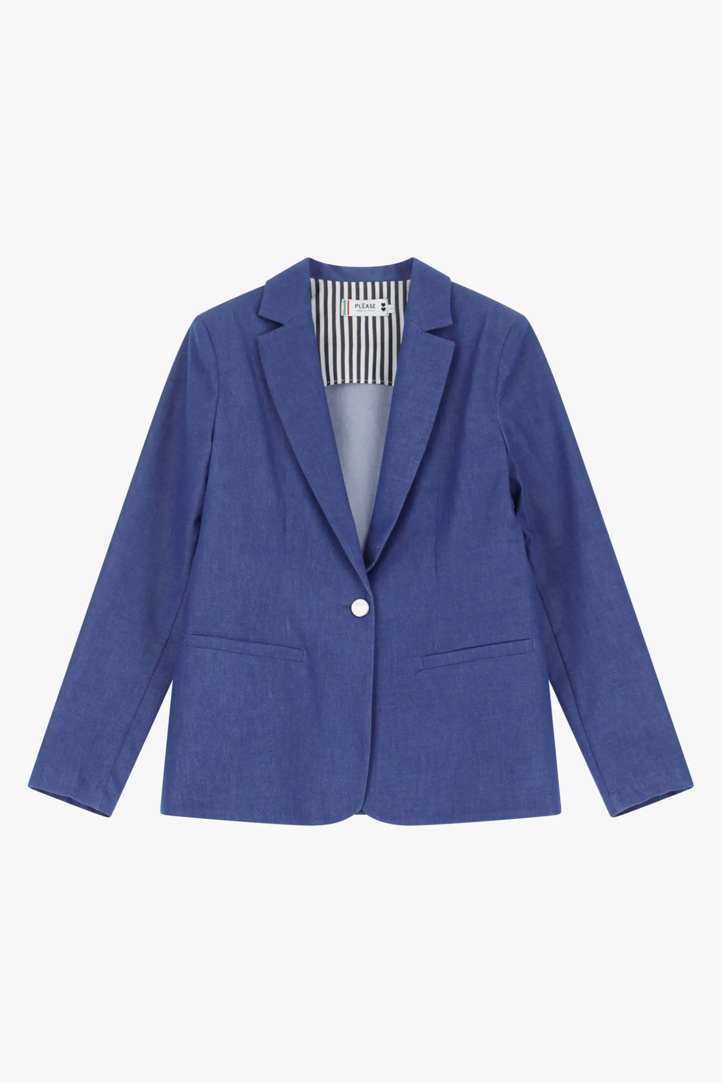 Blazer melange con bottone frontale