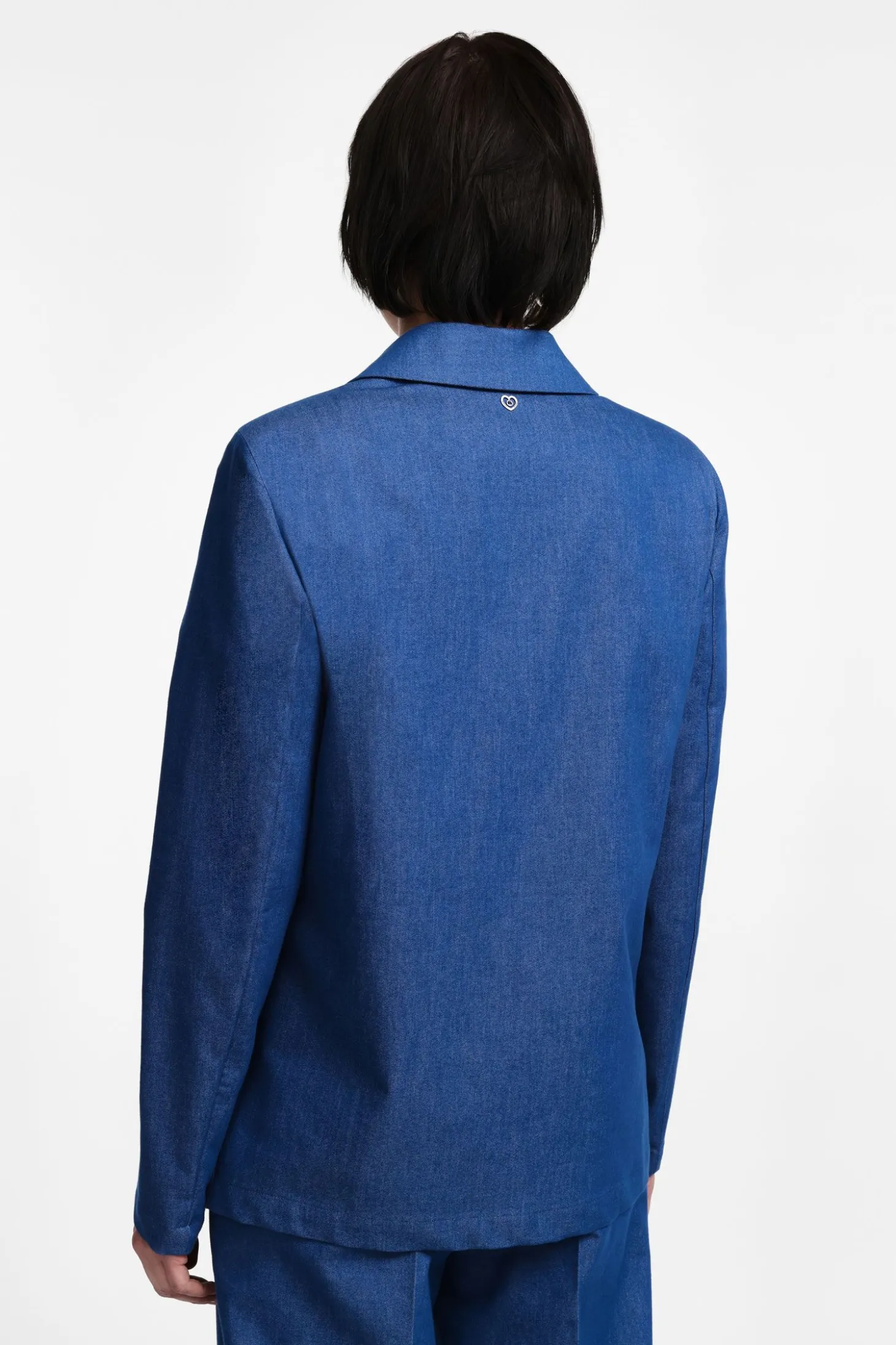 Blazer melange con bottone frontale