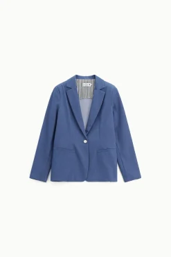 Blazer melange con bottone frontale