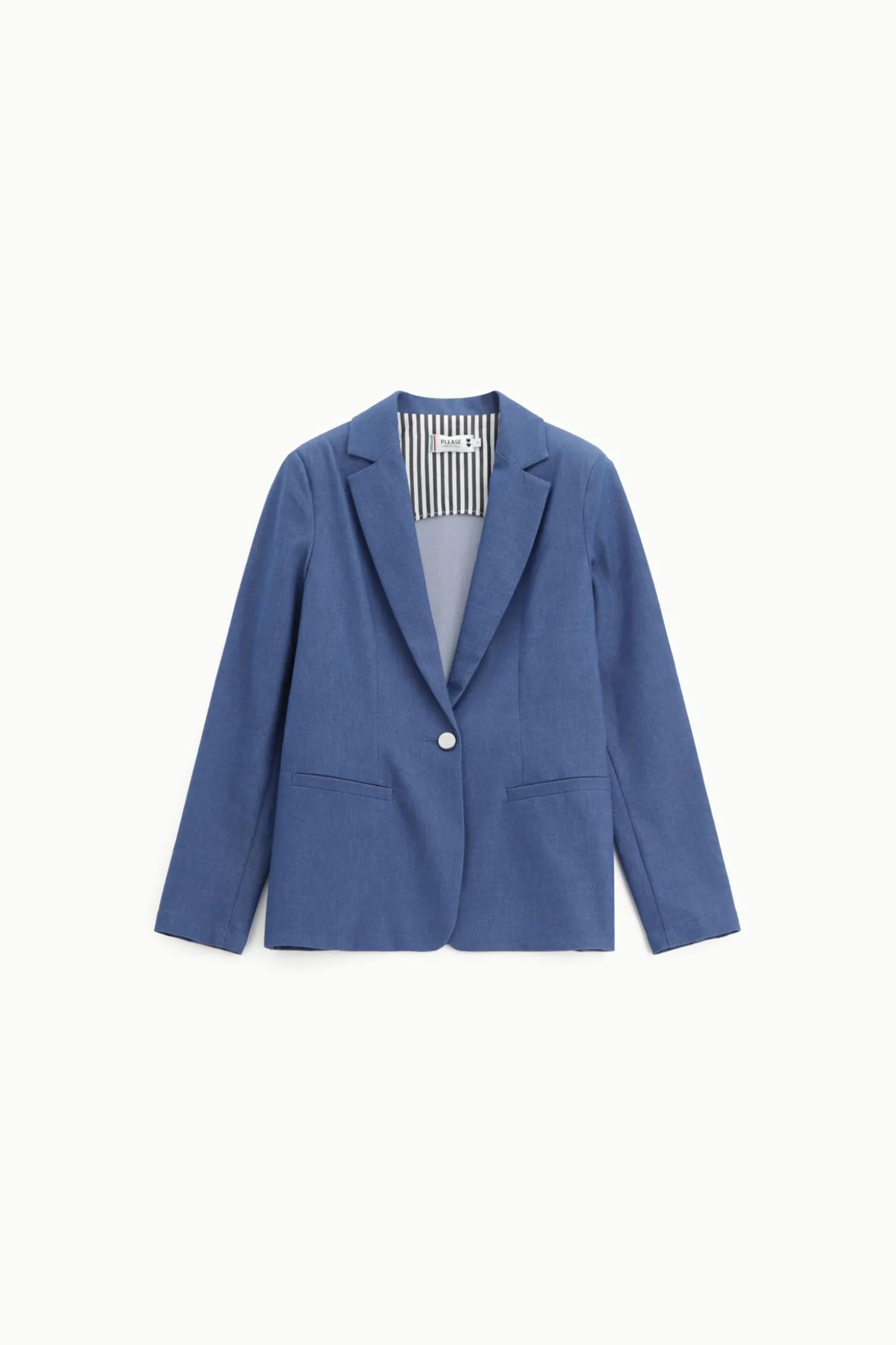 Blazer melange con bottone frontale