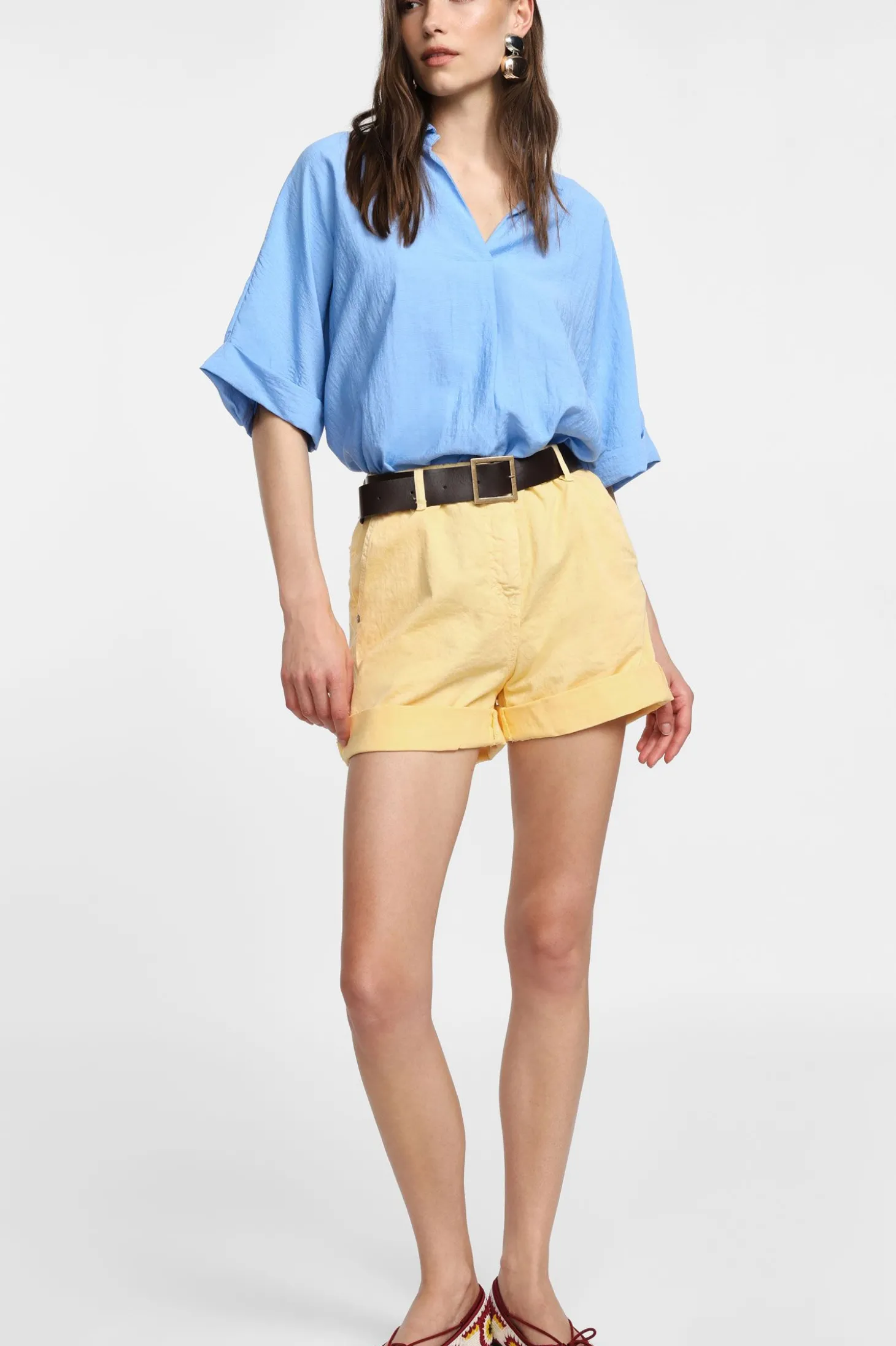 Camicia a maniche corte con colletto