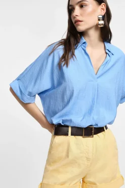 Camicia a maniche corte con colletto
