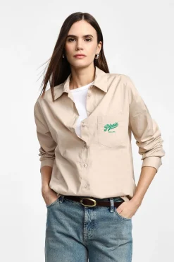 Camicia a maniche lunghe con logo