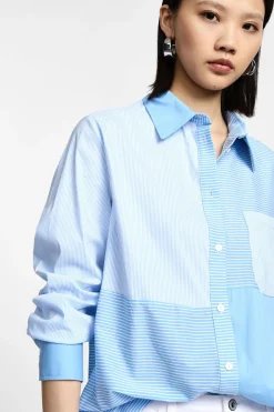 Camicia a righe combinata con bottoni