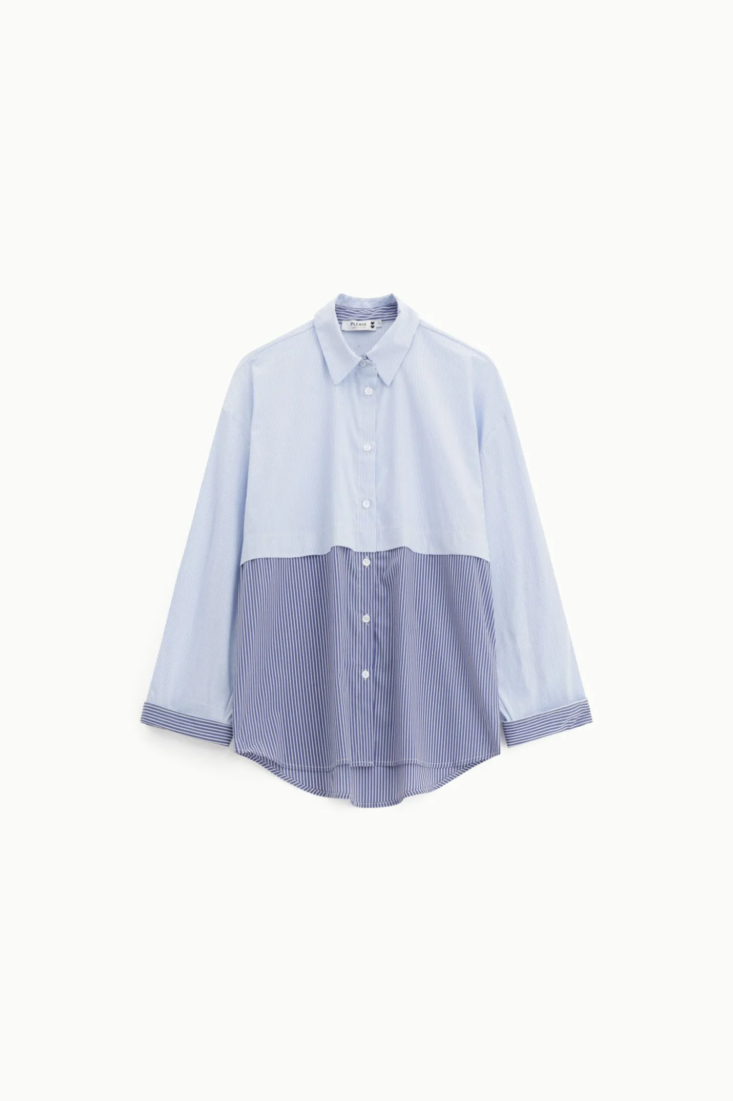 Camicia a righe combinata con bottoni