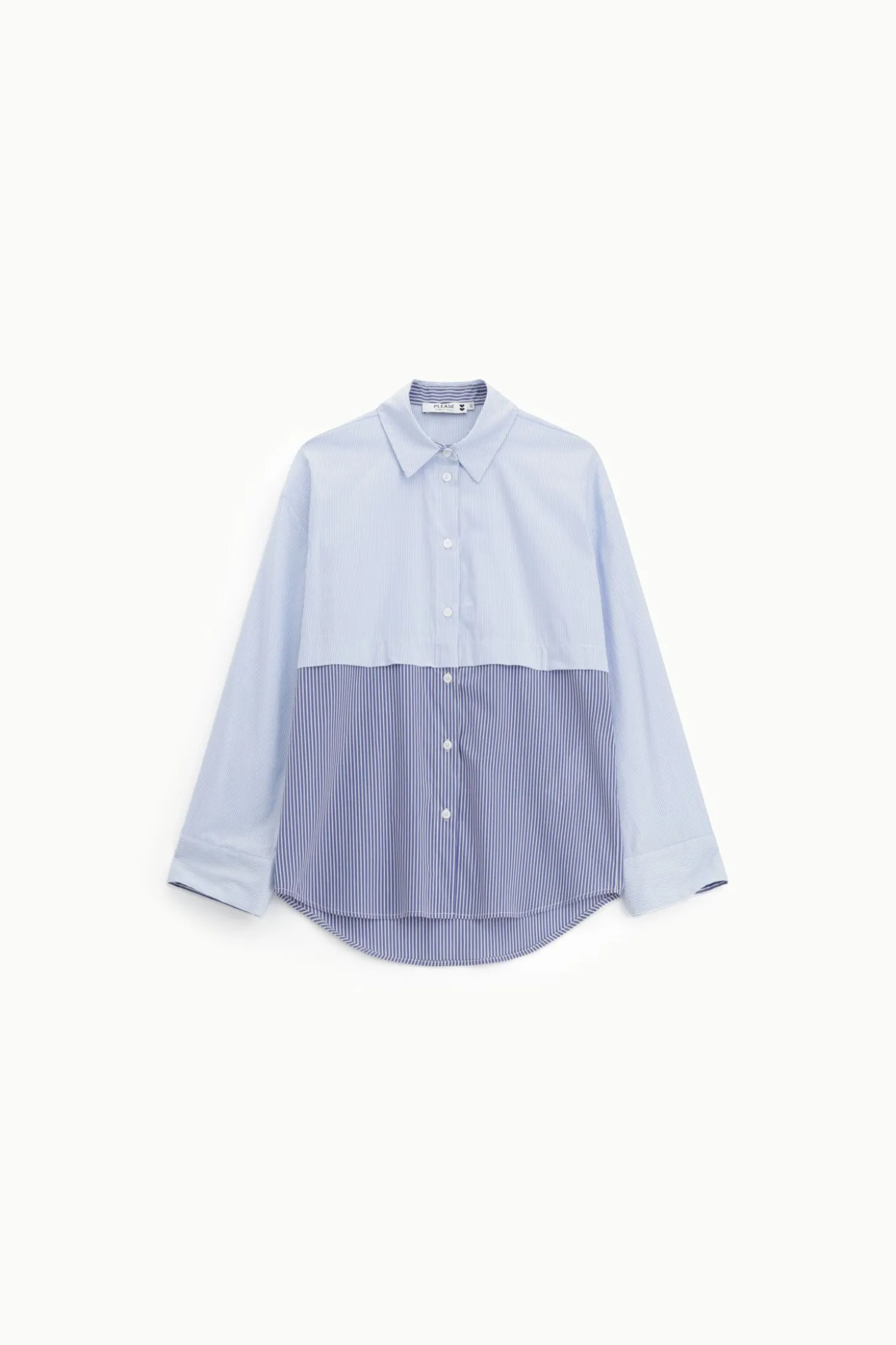 Camicia a righe combinata con bottoni