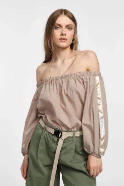 Camicia bardot maniche lunghe