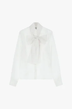 Camicia con maniche lunghe e fiocco