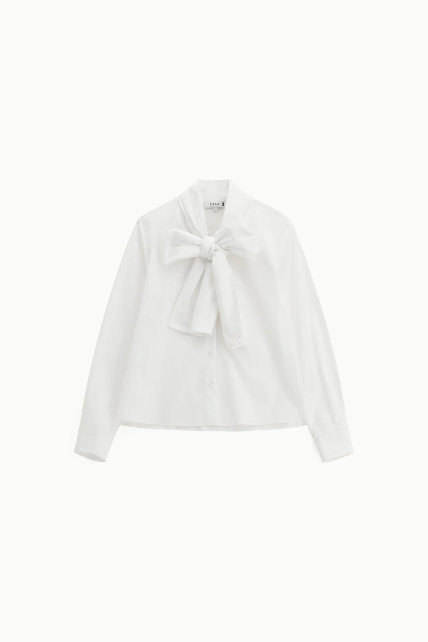 Camicia con maniche lunghe e fiocco