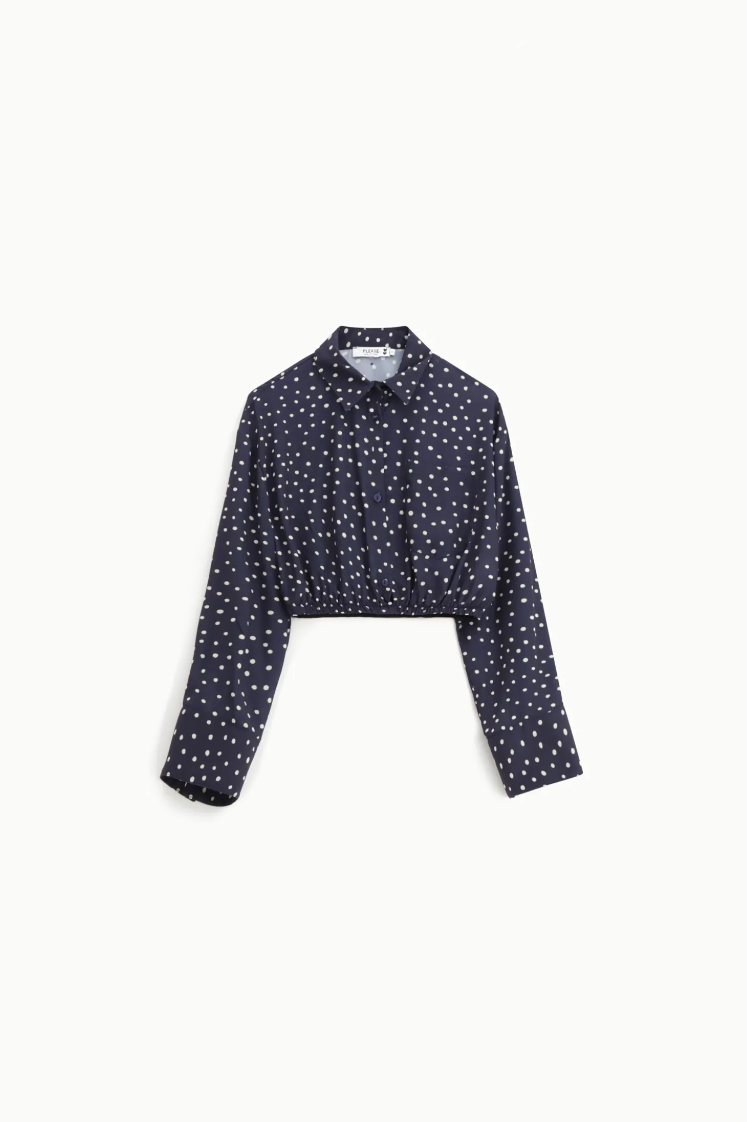 Camicia corta a pois con colletto