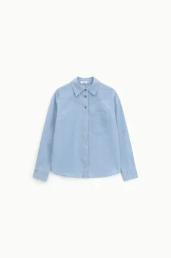 Camicia di jeans a bottoni con taschino