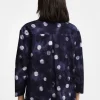 Camicia stampa pois con maniche a 3/4