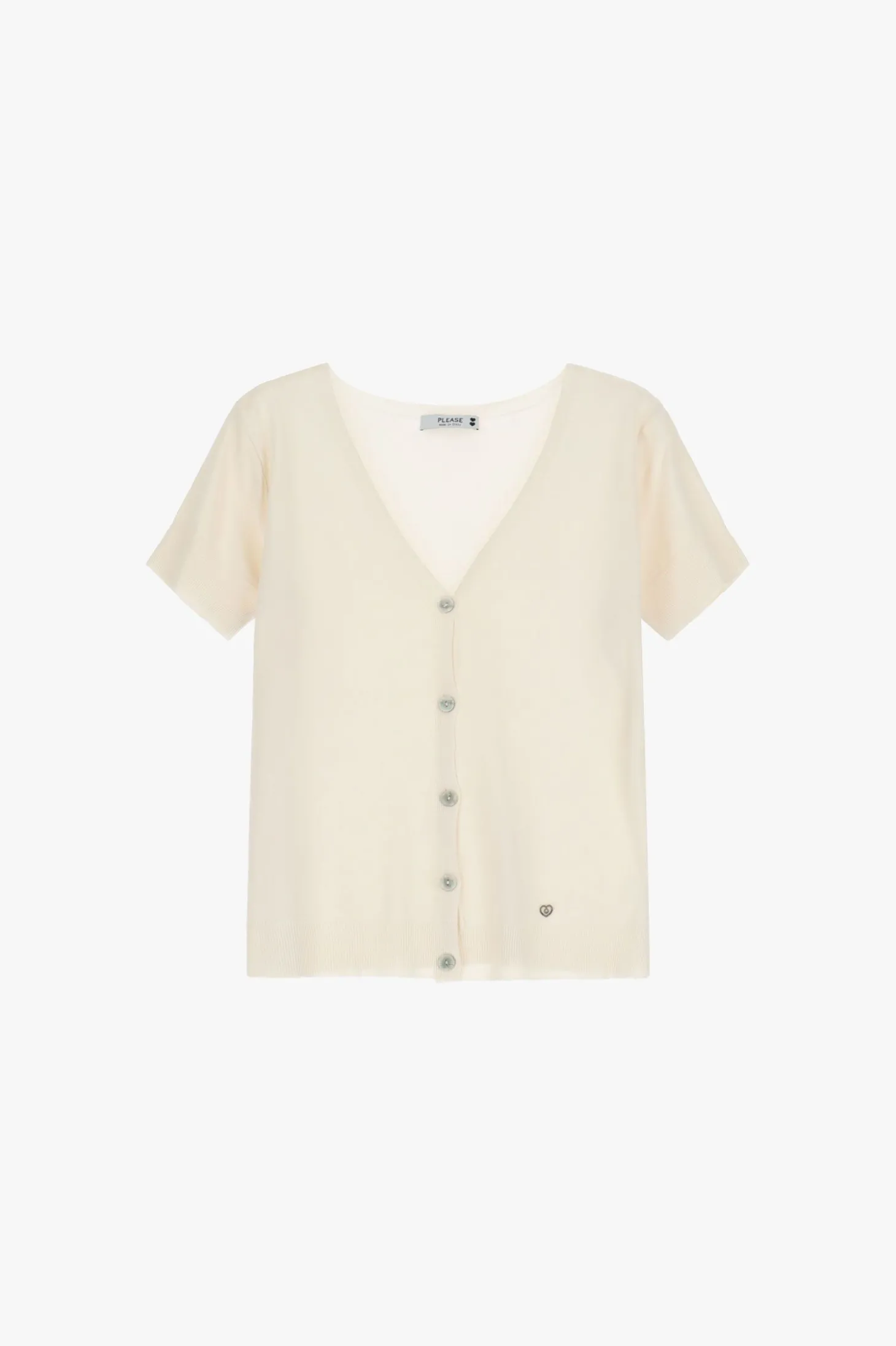 Cardigan a maniche corte con bottoni
