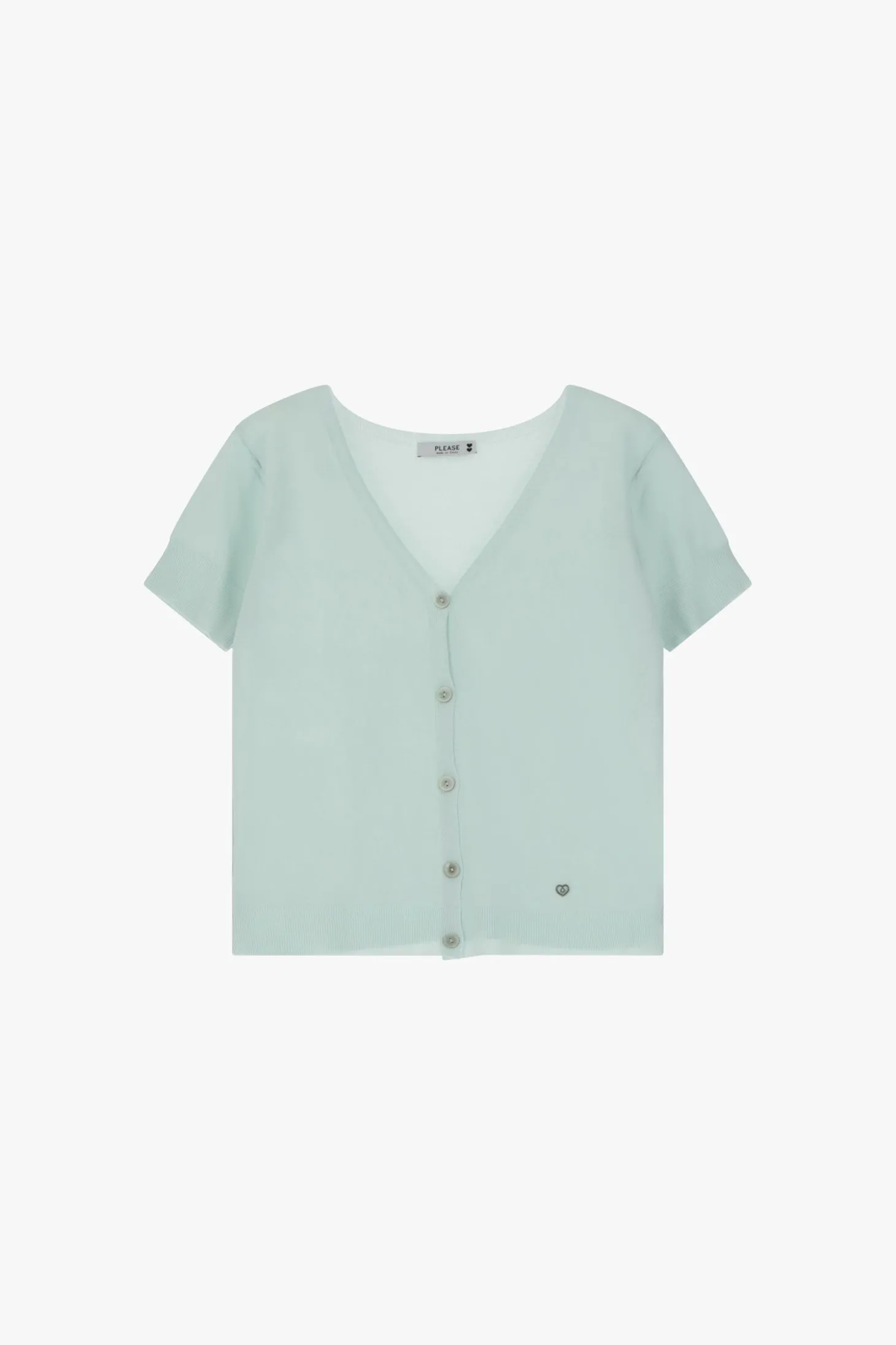 Cardigan a maniche corte con bottoni