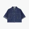 Giacca denim a maniche corte