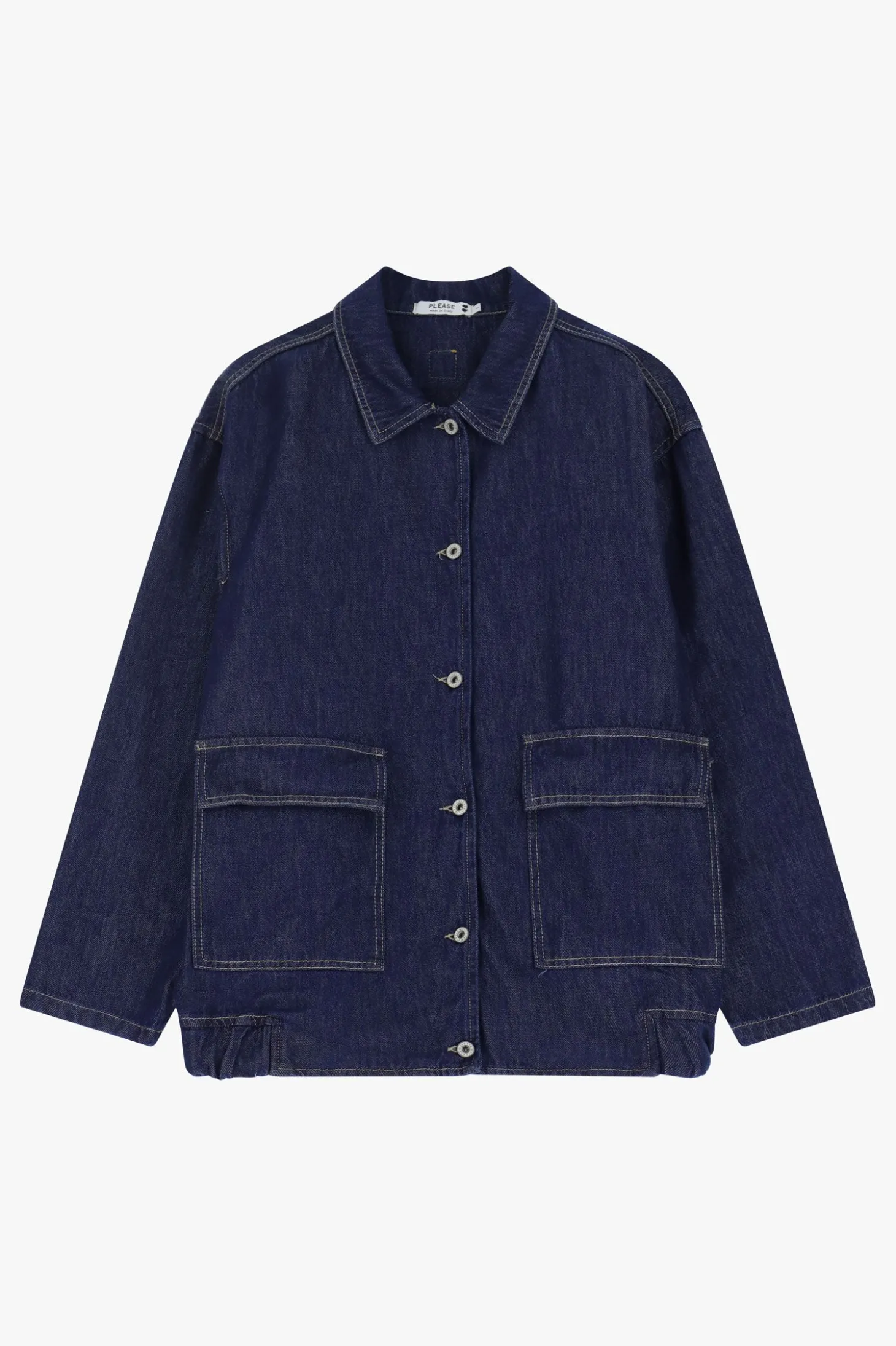 Giacca denim con abbottonatura anteriore