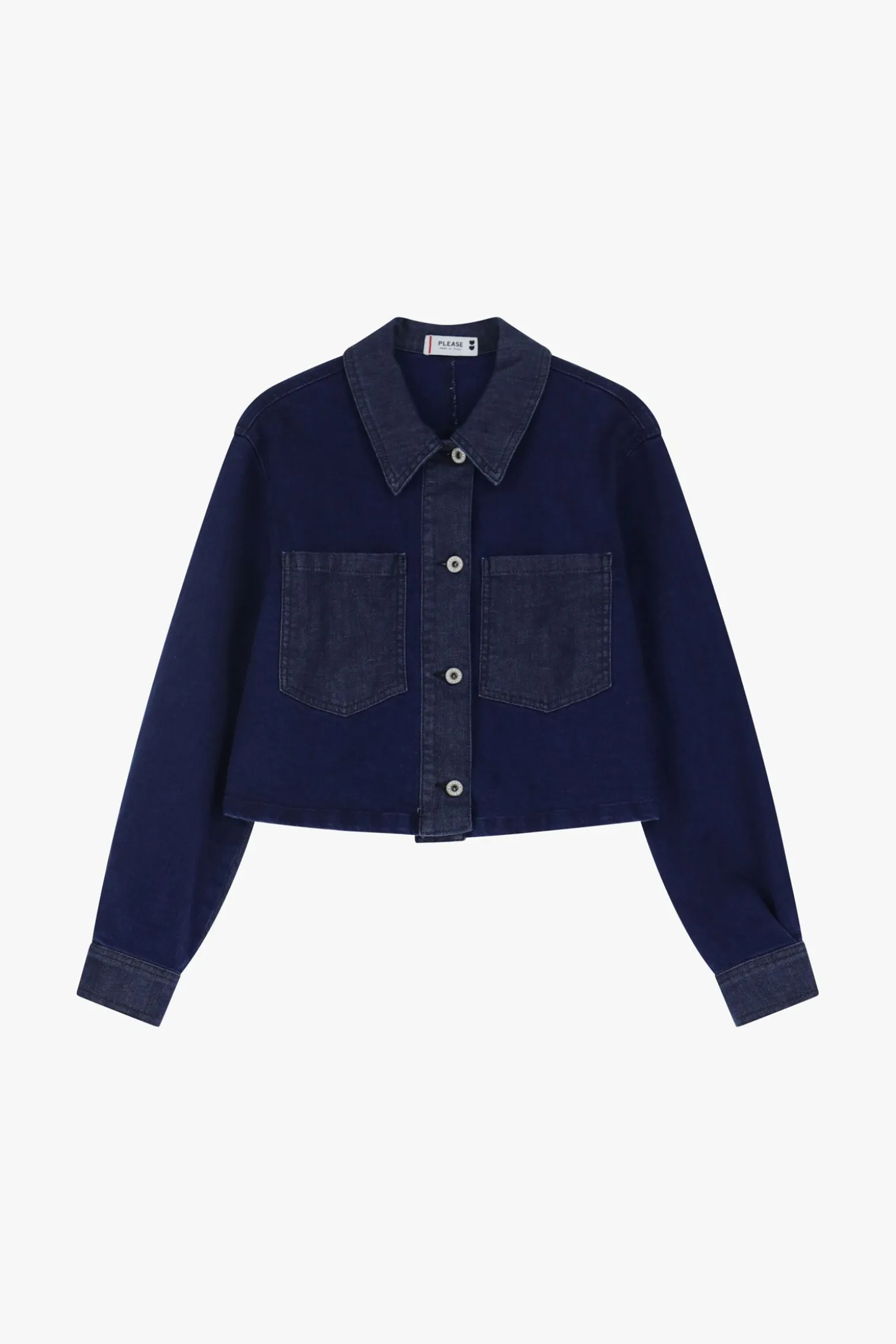 Giacca denim con abbottonatura anteriore