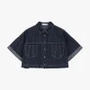 Giacca denim corta con bottoni