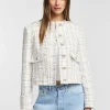 Giacca tweed con chiusura a bottoni