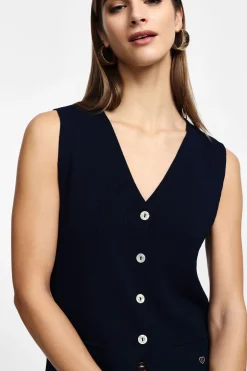 Gilet senza maniche scollo a v