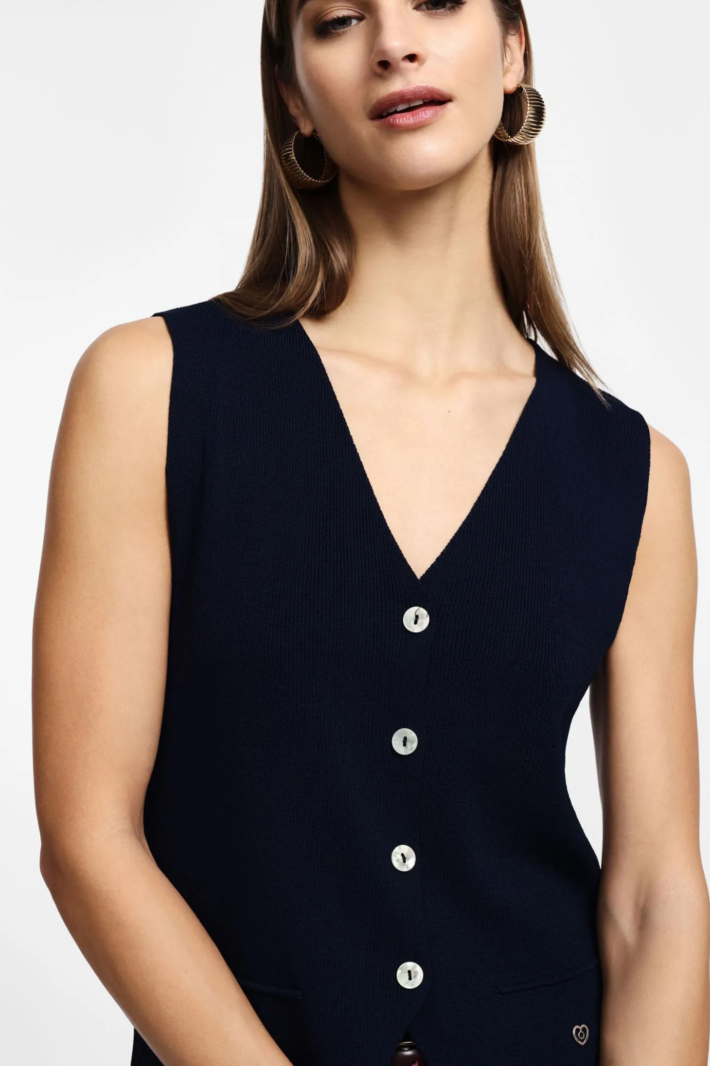 Gilet senza maniche scollo a v