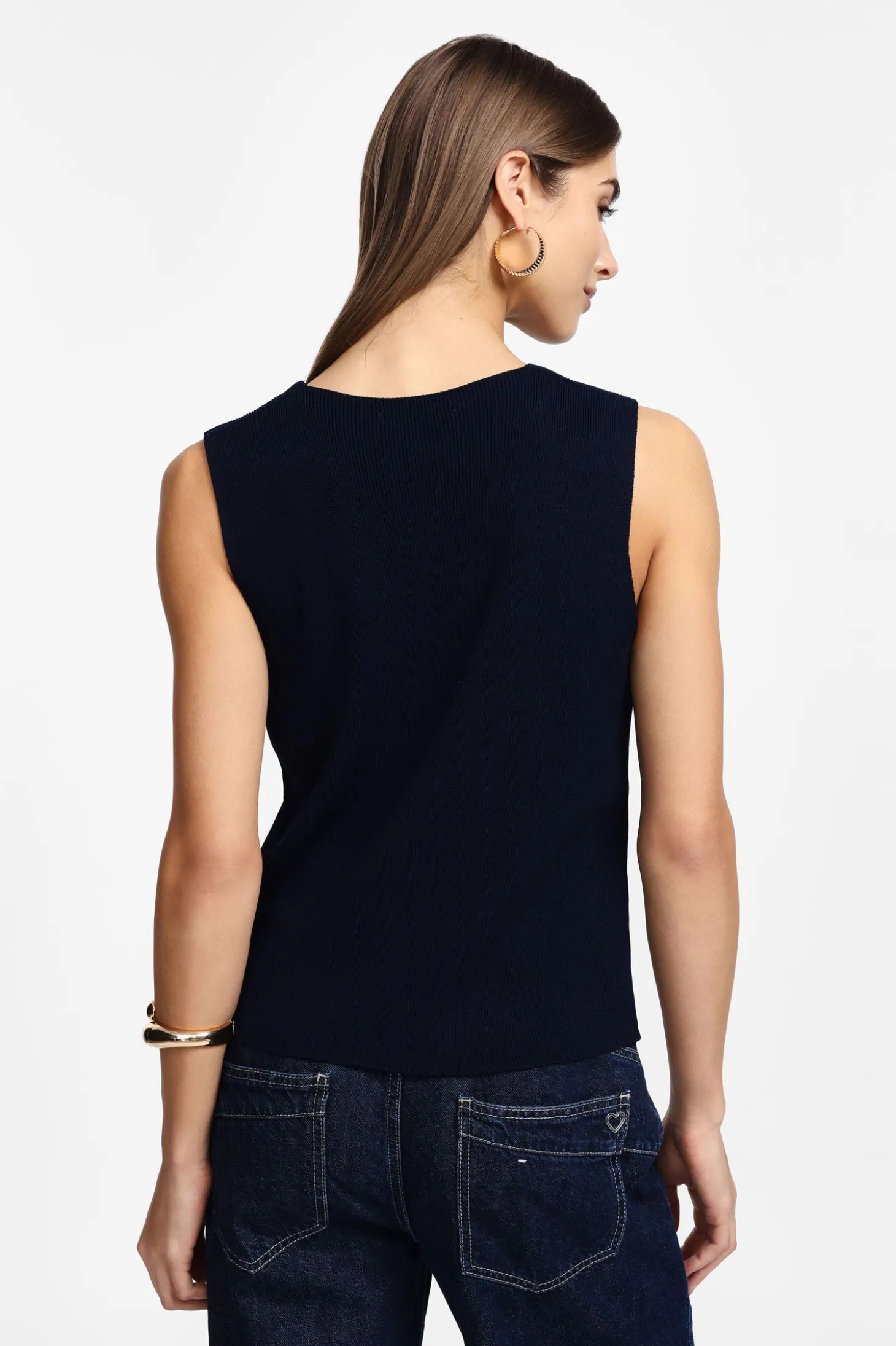 Gilet senza maniche scollo a v