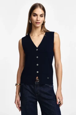 Gilet senza maniche scollo a v