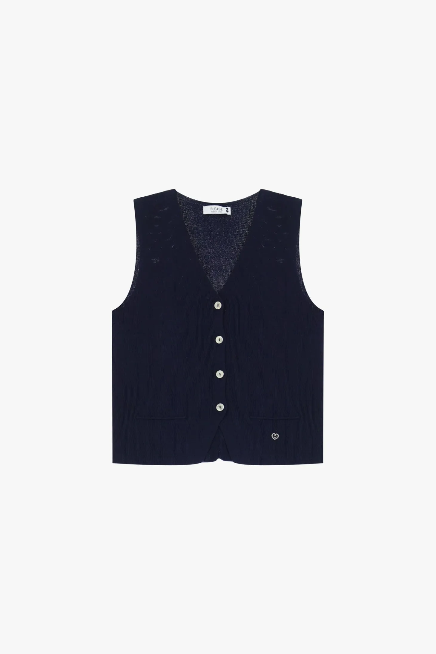 Gilet senza maniche scollo a v