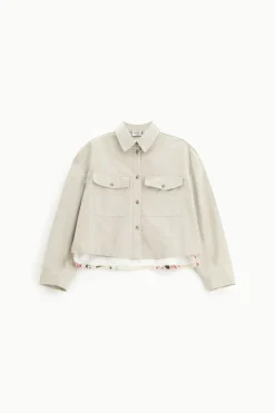 Giubbotto camicia con stampa posteriore