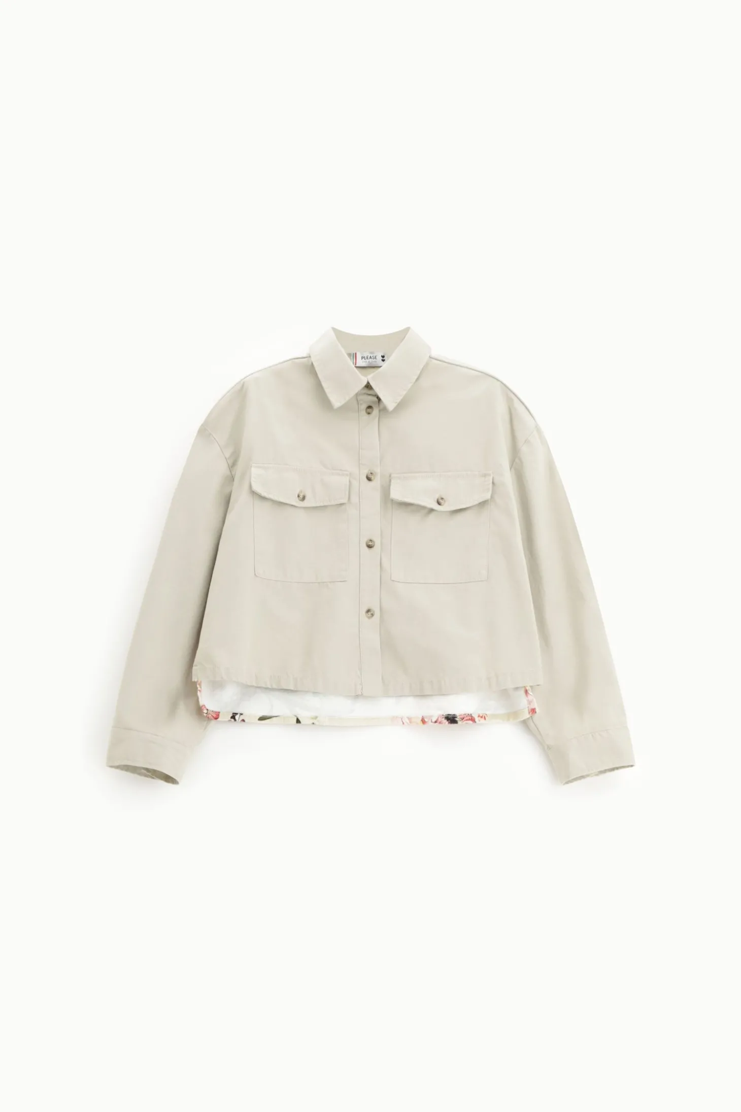 Giubbotto camicia con stampa posteriore