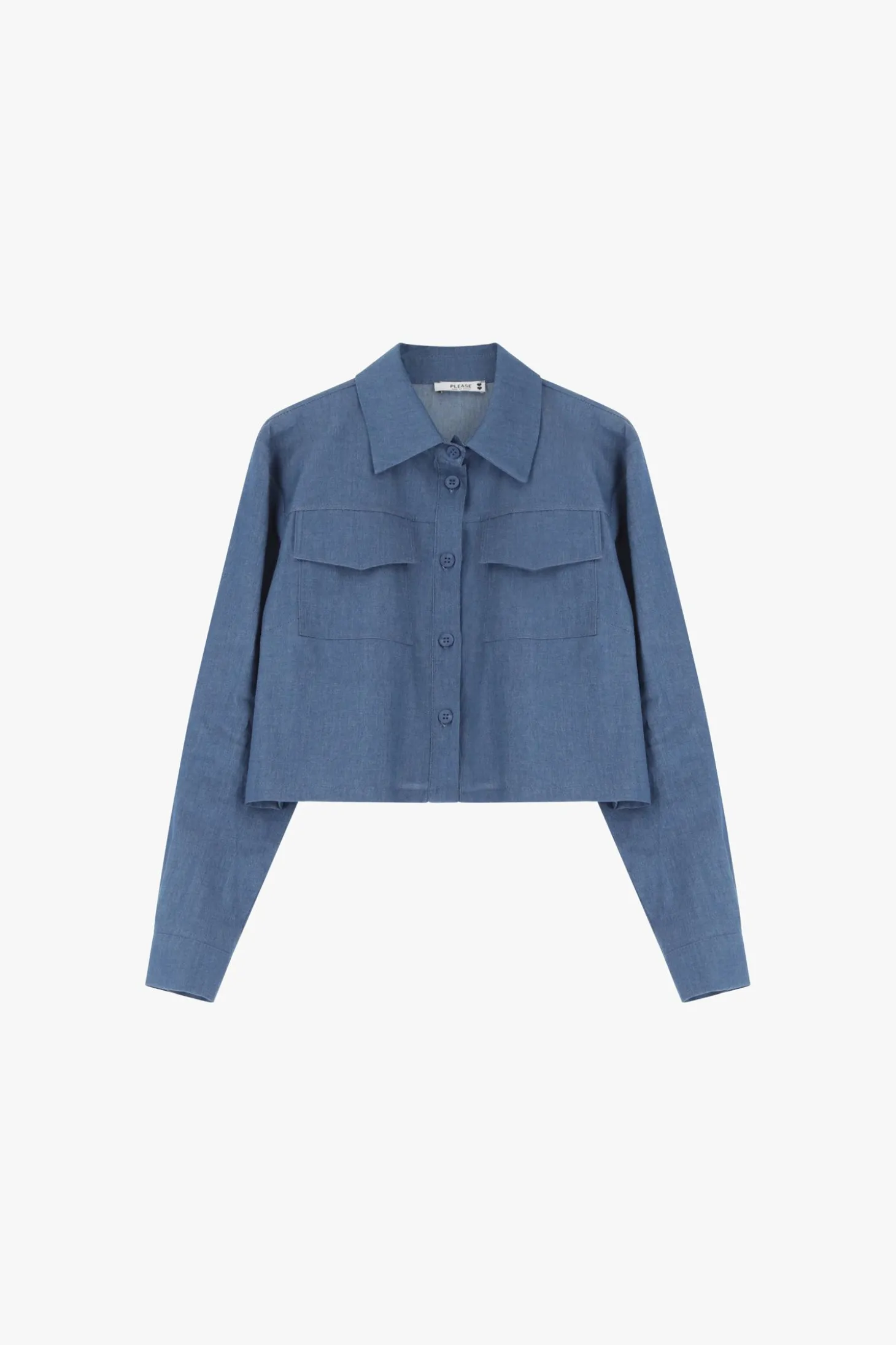 Giubbotto camicia effetto denim
