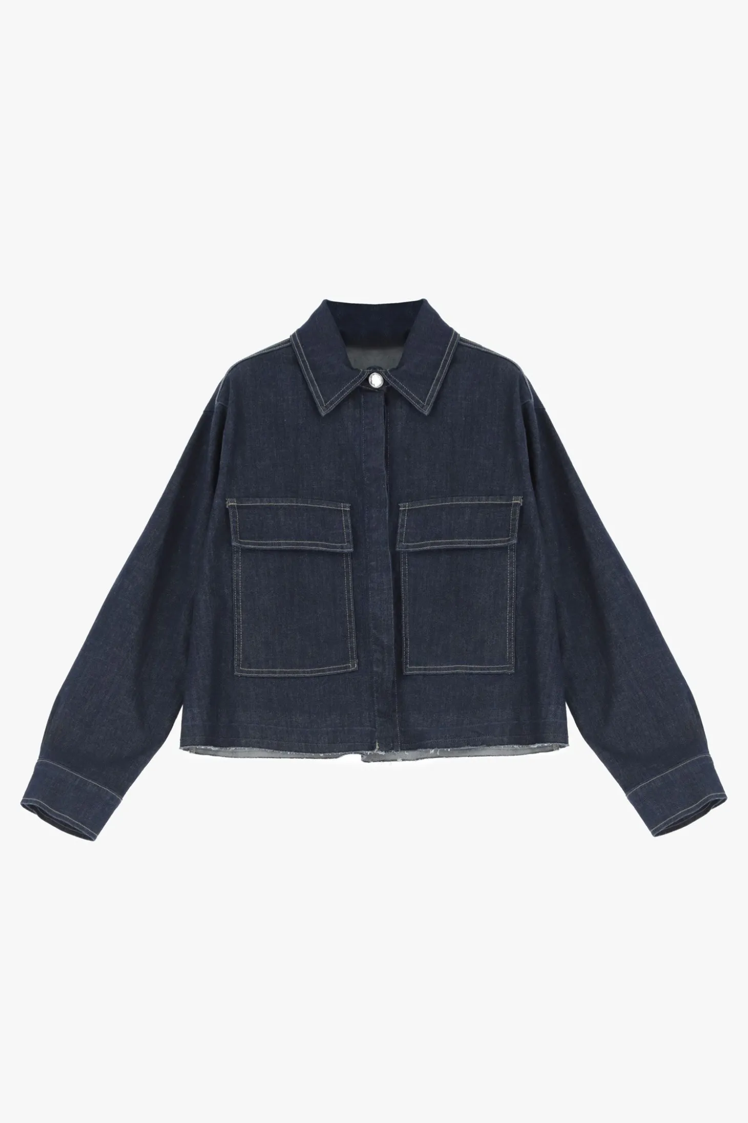 Giubbotto denim con maxi tasche