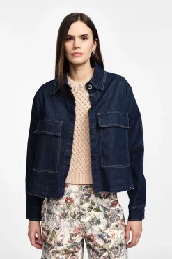 Giubbotto denim con maxi tasche