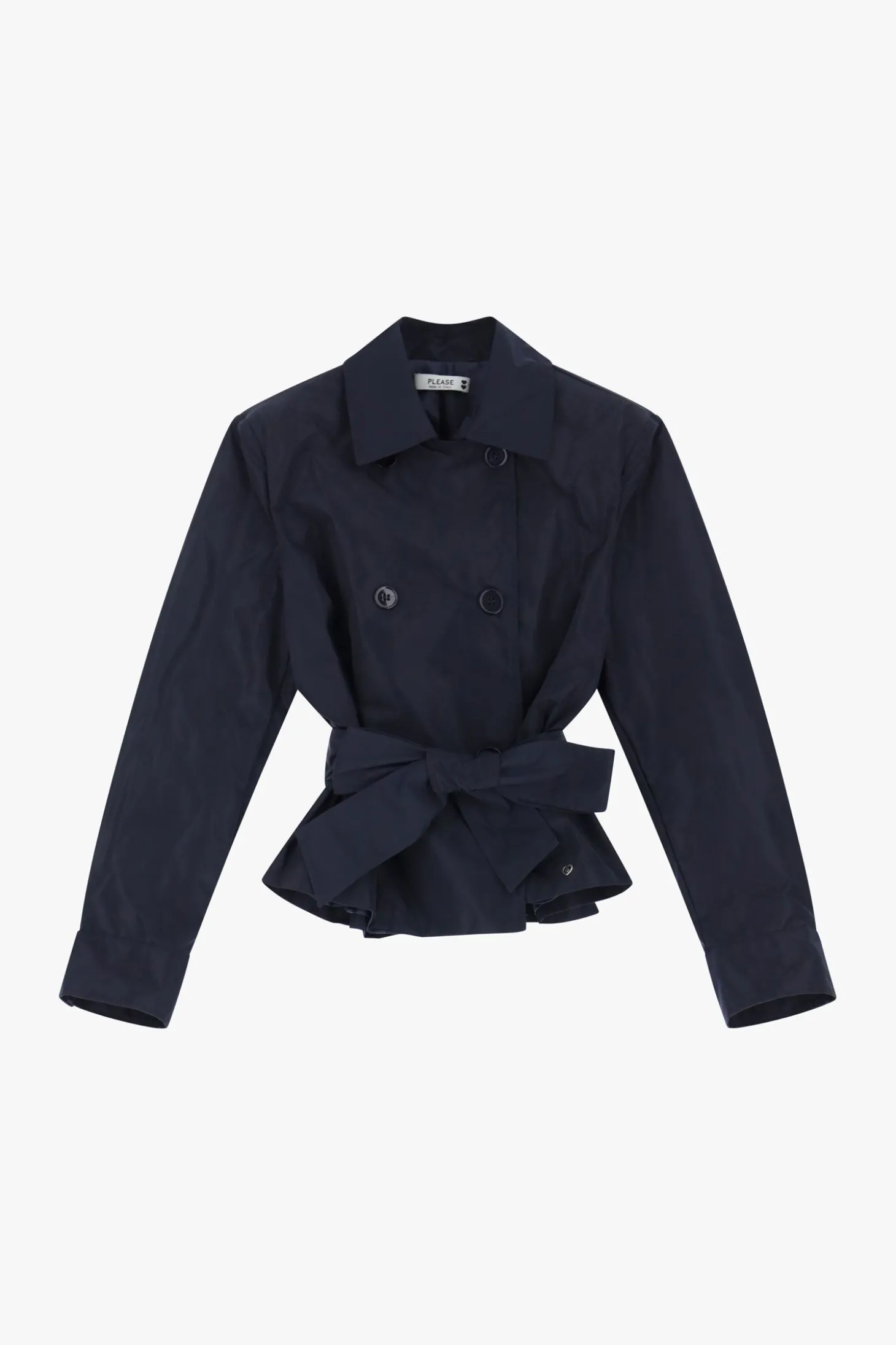 Giubbotto stile trench con chiusura doppiopetto