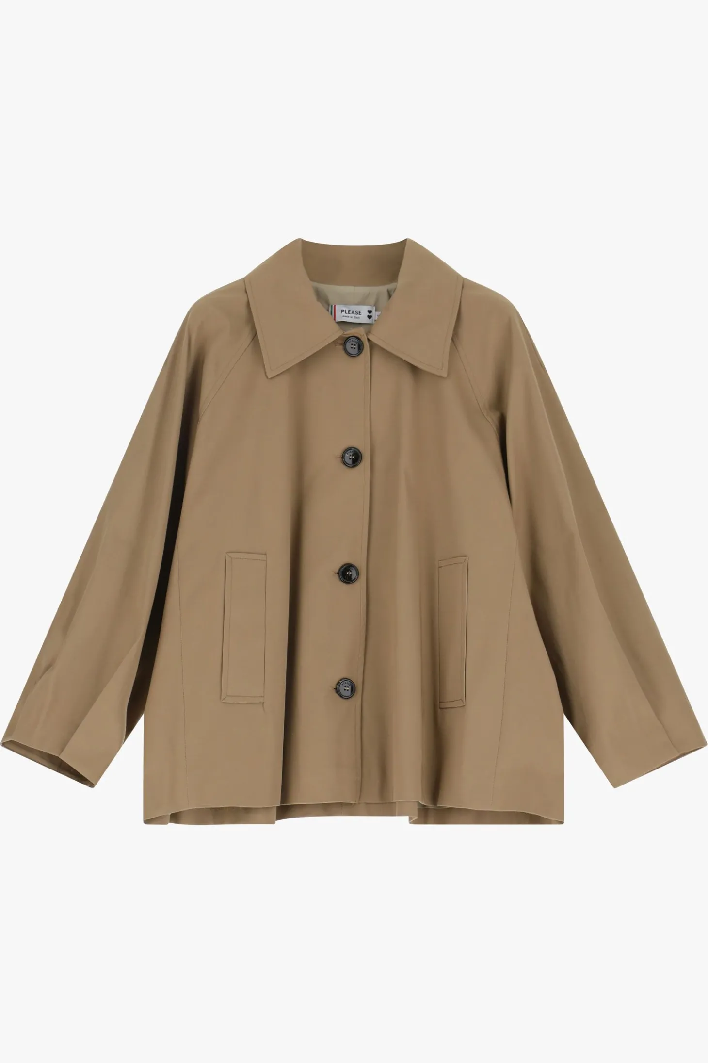 Giubbotto stile trench con chiusura a bottoni