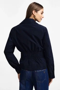Giubbotto stile trench con chiusura doppiopetto