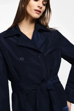 Giubbotto stile trench con chiusura doppiopetto