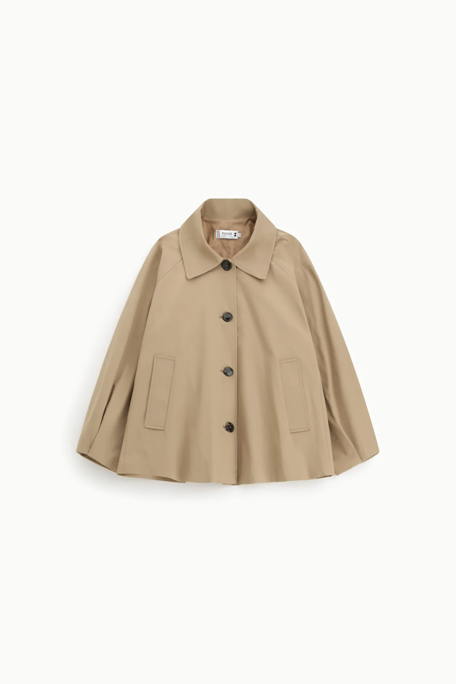 Giubbotto stile trench con chiusura a bottoni