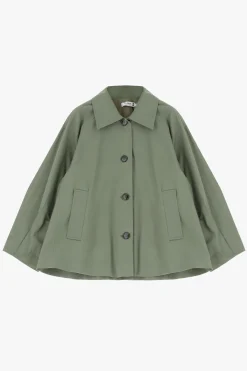 Giubbotto stile trench con chiusura a bottoni