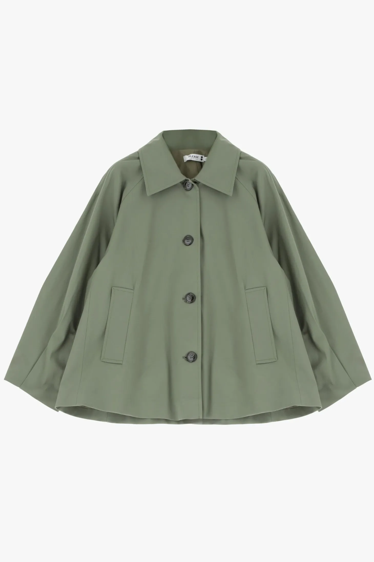 Giubbotto stile trench con chiusura a bottoni