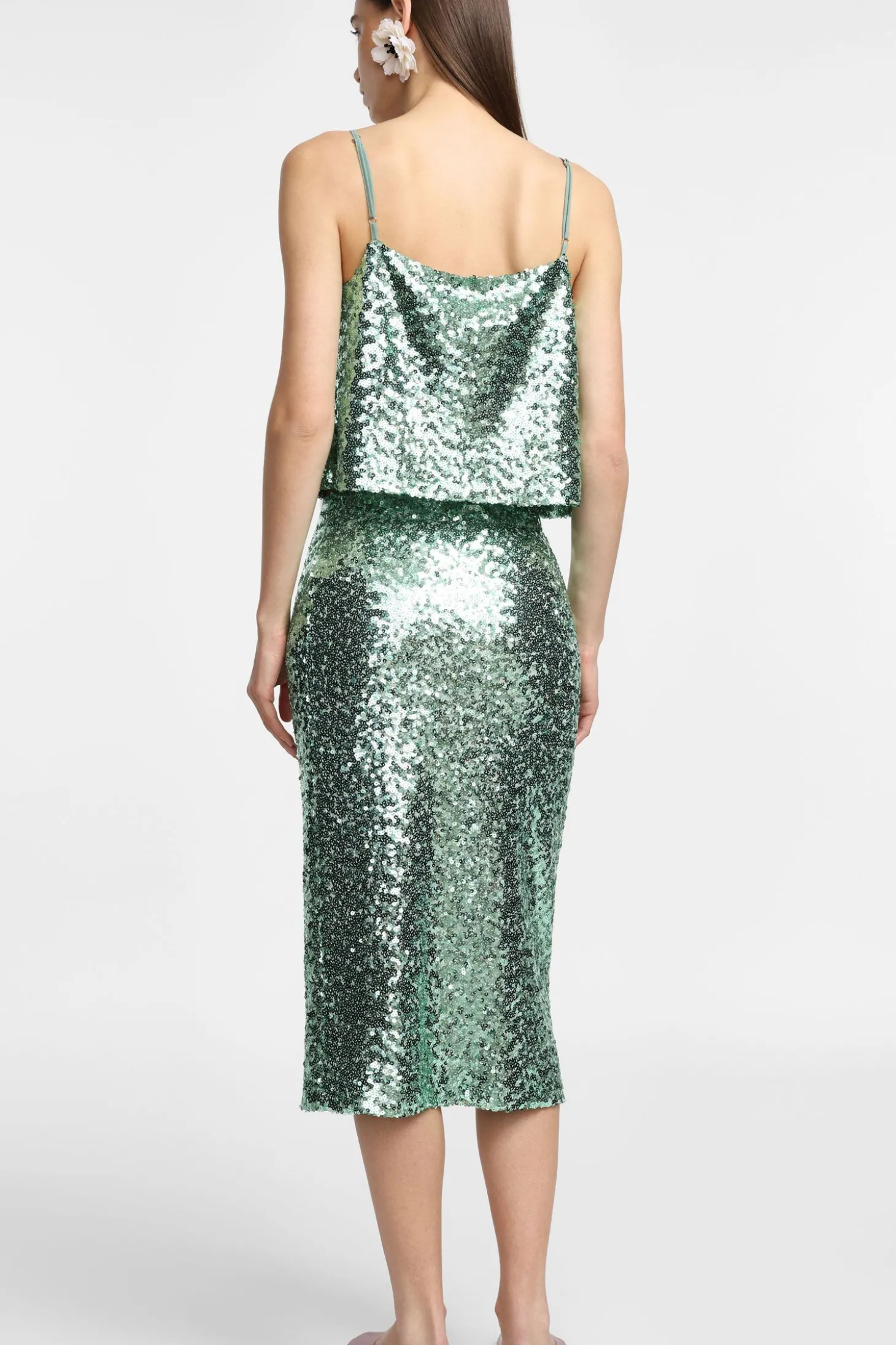 Gonna midi con paillettes
