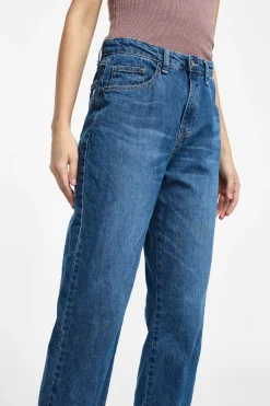 Jeans a gamba dritta vita alta