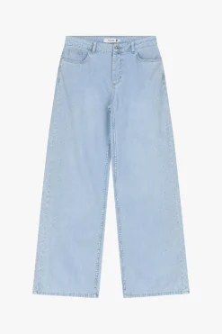 Jeans a gamba larga con vita alta